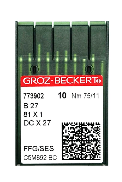 Groz Beckert DC-27 Overlok Makinesi İğnesi NO:11 ürün görseli 1