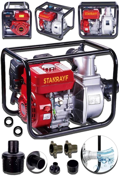 stanrayf Alman H-TECH  16 Hp Su Motoru Yüksek Basınç  Bakır Sargılı 2 Inc Benzinli Su Motoru Turbo Soğutuculu ürün görseli 1