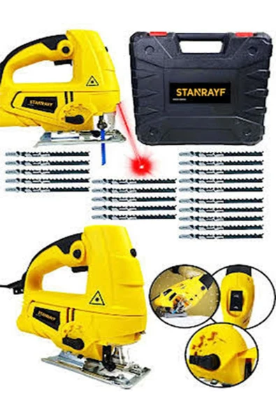 stanrayf Alman Bakır Sargılı Metal Şanzımanlı 4200 Watt Lazerli Dekupaj Testere 20 Adet Uç ürün görseli 1