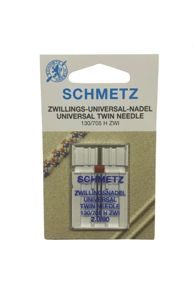 akyüz makine Schmetz Ev Tipi Aile Dikiş Makinesi Çiftli Dikiş İğnesi / 130/705 H ZWI 2.0/80 ürün görseli 1