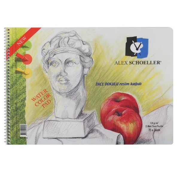 Alex Schoeller Resim Defteri Spiralli 15 YP 25x35 120 GR 826 ürün görseli 1