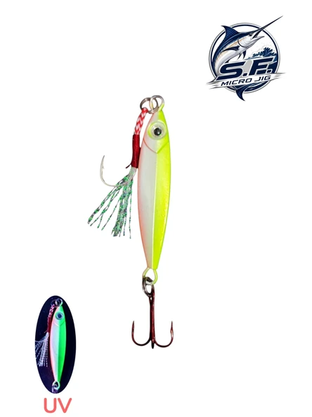 S.F. Micro Jig 10 gr,  48mm,  Uzun Atış Metal Jig Yem , Levrek Lüfer İstavrit Avı İçin Profesyonel Sahte ürün görseli 1