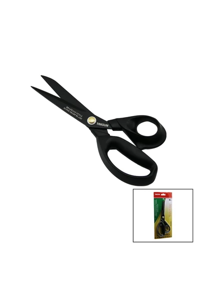 BAGİO BREZİLYA STİLİ TERZİ MAKASI SİYAH - YAPIŞMAZ ERGONOMİK SAP GL-606 9 İNÇ 1/4 Karışık ürün görseli 1