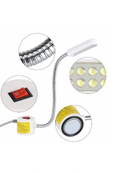 Sanse T Spiral Dikiş Makinası Lambası Mıknatıslı 10 Ledli ürün görseli 1