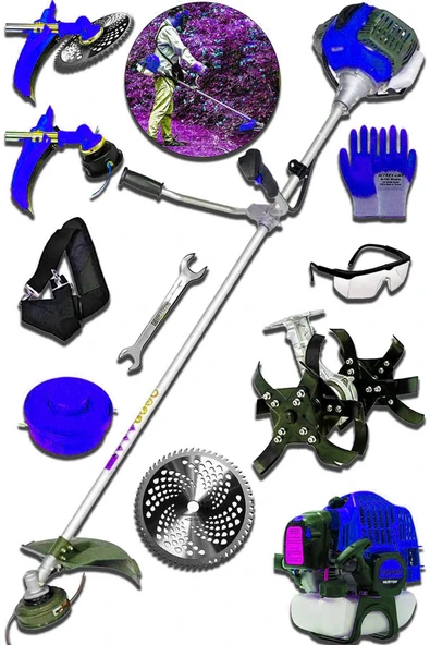 stanrayf 16 Hp Tam Profesyonel Yan Tipi Benzinli Tırpan Ot Çalı Çim Biçme Makinesi + Çapa Aparatı ürün görseli 1