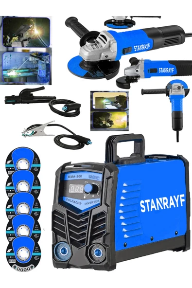 stanrayf Germany 201sx Çift Kartlı Hava Soğutmalı Invertec Compact Kaynak Makinesi + 125 MM Taşlama Sprel ürün görseli 1