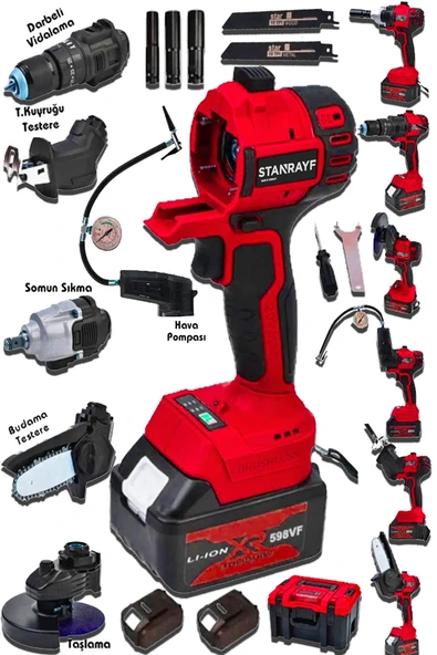 Hilta Power Alman W-POWER  798 VF 6 Kafalı Darbeli Matkap Testere Tilki Kuyruğu Taşlama Somun Sökme Havalı Pompa ürün görseli 1