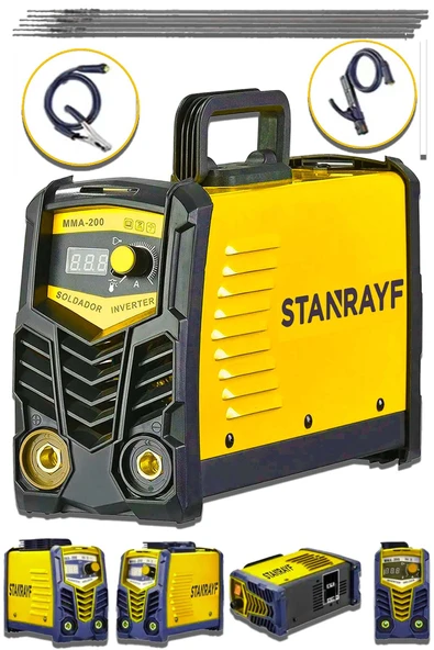 stanrayf Alman H-tech  200 Amper Tam Profesyonel Ağır Hizmet Dijital Göstergeli Inverter Kaynak Makinesi ürün görseli 1