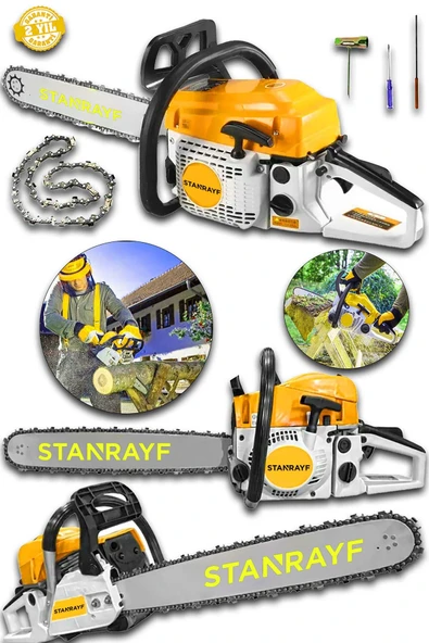 stanrayf Alman W-Power 16HP Çelik Şanzıman Benzinli Hızar Bıçkı Ağaç Odun Dal Kesim Motoru Orman Motoru ürün görseli 1