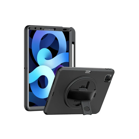 Apple İpad Pro 11 (2018) Kılıf Hand Strap Tablet Kılıfı - Siyah ürün görseli 1
