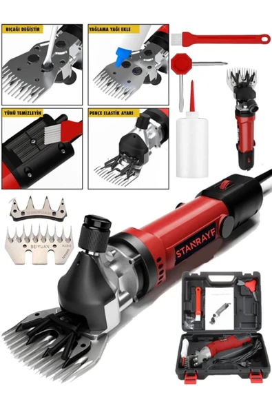 Hilta Power Alman 7200 W Çelik Şanzıman Çift Soğutuculu Ağır Hizmet Koyun Çeki Kırkım Makinesi Bakır Sargılı ürün görseli 1