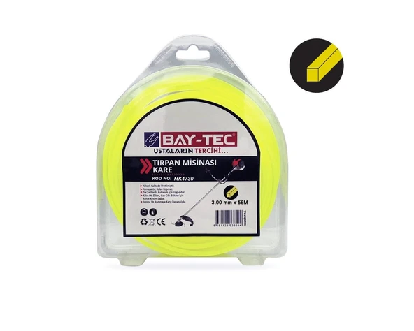 Kare Tırpan Misinası 3 mm x 51 mt MK4730 BAYTEC ürün görseli 1