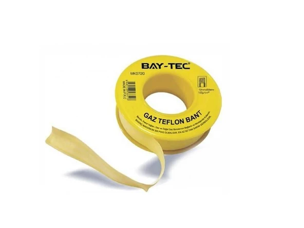 Doğalgaz Teflon Bant 12mm x 8 metre MK0720 BAYTEC-2 Adet ürün görseli 1