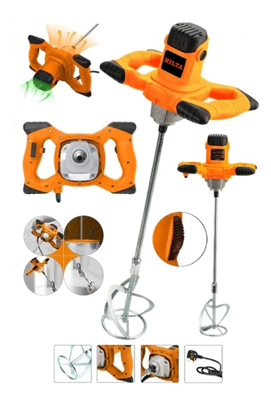 Hilta Power Pro 4800 Watt Bakır Sargılı Devir Ayarlı Elektirikli Alçı Boya Ve Harç Karıştırıcı Mikser ürün görseli 1