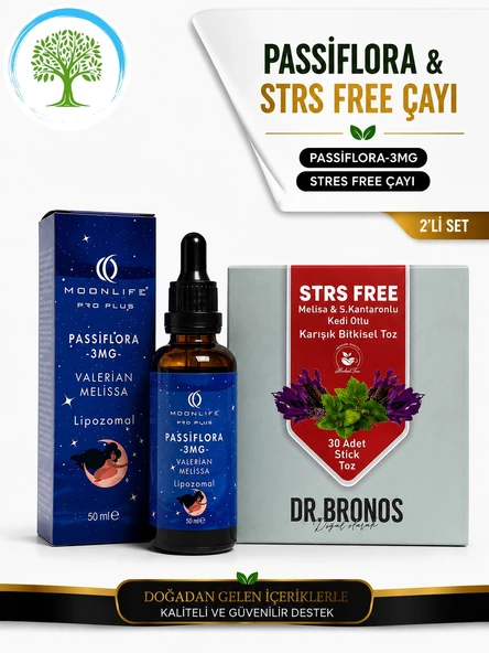 ÇareBurada Moonlife Passiflora & Dr.Bronos Strs Free 30 Stick Bitkisel Toz ürün görseli 1
