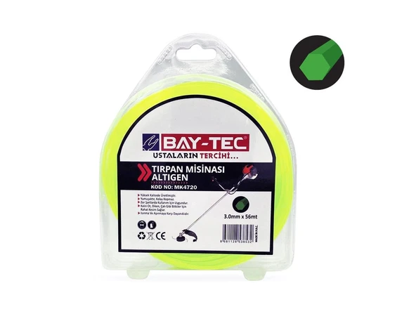 Altıgen Tırpan Misinası 3  mm x 56 mt MK4720 BAYTEC ürün görseli 1