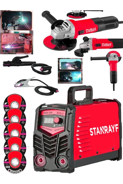 stanrayf Germany 201sx Çift Kartlı Hava Soğutmalı Invertec Compact Kaynak Makinesi + 125 MM Taşlama Sprel ürün görseli 1