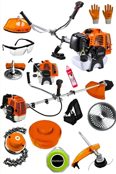 stanrayf Alman 20hpx L953 Profesyonel Çelik Piston Benzinli Ot Çalı Çim Biçme Makinası Yan Tırpan ürün görseli 1