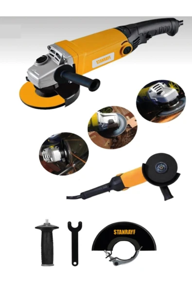 stanrayf Germany Yellow 4100 W Bakır Sargı Komple Otomatik Metal Şanzıman Taşlama Ve Kesme Makinesi 125 Mm ürün görseli 1