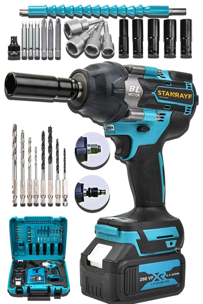 Hilta Power Alman E-Tech 358 VF 30 AH Çift Akülü Somun Bijon Sökme Sıkma Makinası Akülü Vidalama Bijon Sökme ürün görseli 1
