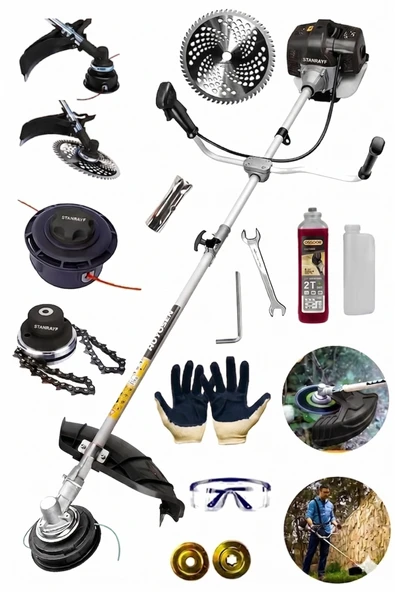 stanrayf Alman ARD953 4x4 Benzinli Motorlu Yan Tipi Tırpan Ot Çalı Çim Biçme Makinası Tırpan + Yedek Aksesuar ürün görseli 1
