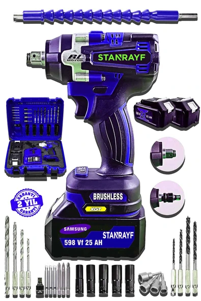stanrayf H-TECH 298 VF 25 AH Çelik Şanzıman Bakır Sargı Somun Sökme Sıkma Makinesi Delme Vidalama ürün görseli 1
