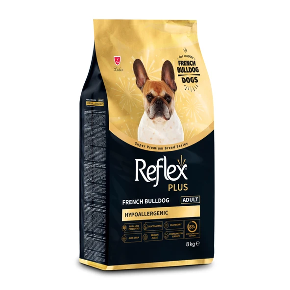 Reflex Plus Hipoalerjenik French Bulldog Yetişkin Köpek Maması 8kg ürün görseli 1