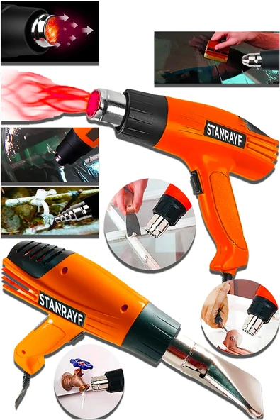 stanrayf Alman 2400 W Hybrıd Darbeye Dayanıklı Bakır Sargılı Rezistans 2kademeli Sıcak Hava Tabancası ürün görseli 1