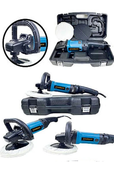 stanrayf Alman 4800 Watt 6 Kademe Bakır Sargılı Devir Ayarlı Polisaj Makinasi Zımpara Pasta Cila Makinesi ürün görseli 1