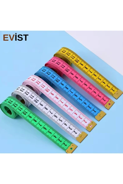 SİCCO EVİST - Mezura Kutulu 1,5 Metre Çift Yönlü Çok Amaçlı Mezura, Terzi Dikiş (1 ADET) 6 Renk Seçeneği ürün görseli 1