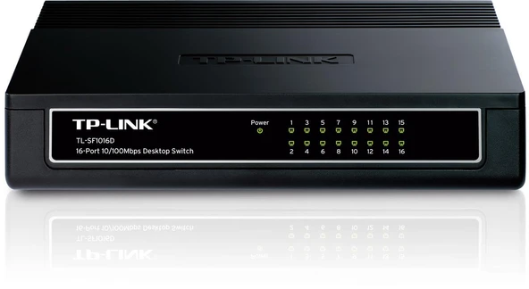 TP-LINK TL-SF1016D 16 PORT 10/100 PLASTİK KASA SWITCH ürün görseli 1