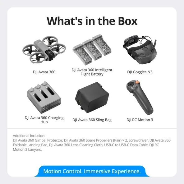 DJI AVATA 360 (MOTION FLY MORE COMBO (GOGGLES N3) - Resim 3
