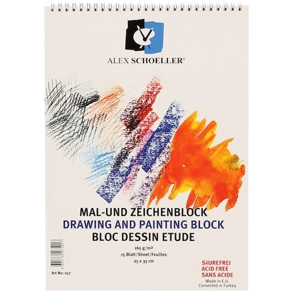 Alex Schoeller Teknik Resim Defteri Spiralli 15 YP 25x35 165 GR ürün görseli 1
