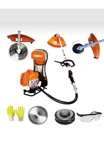 stanrayf Alman W-power 16 Hp Çelik Şanzıman Çelik Dişli Sırt Tipi Benzinli Motorlu Ot Çalı Çim Biçme Tırpanı ürün görseli 1