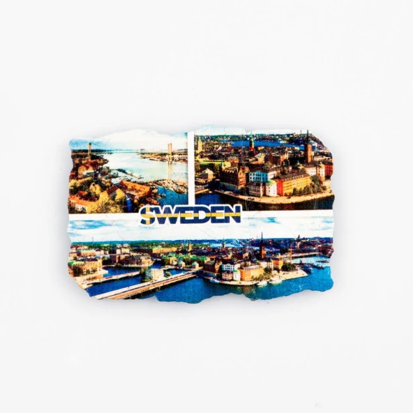 İsveç Stockholm Temalı Fresco Magnet ürün görseli 1