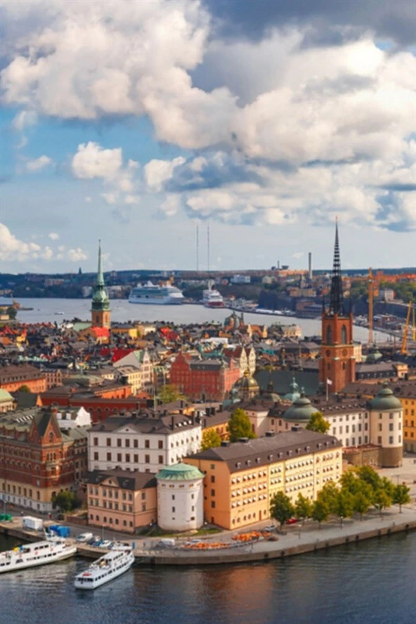 İsveç Stockholm Temalı Fresco Magnet - Resim 4