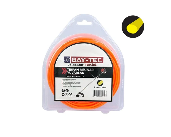 Yuvarlak Tırpan Misinası 3.3 mm x 46 mt MK4711 BAYTEC ürün görseli 1
