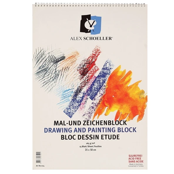 Alex Schoeller Teknik Resim Defteri Spiralli 15 YP 35x50 165 GR 024 ürün görseli 1