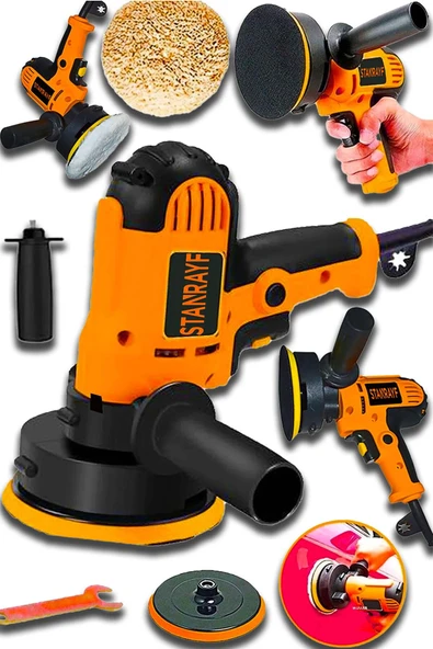 stanrayf Alman 8500 W Motor Korumalı Otomatik Çelik Şanzıman Devir Ayarlı Zımpara Pasta Cila Polisaj Makinesi ürün görseli 1