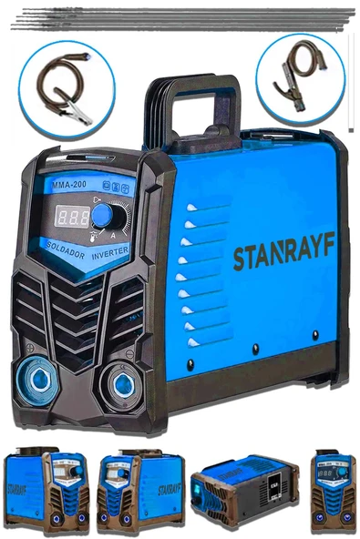 stanrayf Alman 200 AMP Çift Kart Soğutuculu Yeni Nesil Dijital Göstergeli Inverter Compak Kaynak Makinesi ürün görseli 1