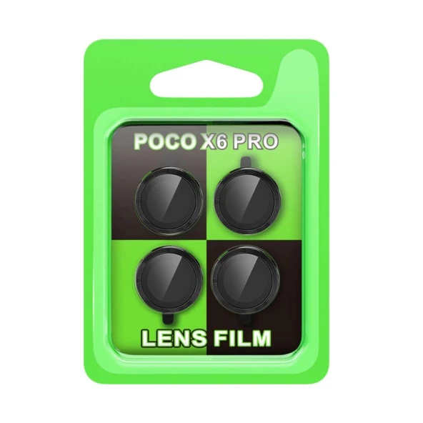 Xiaomi Poco X6 Pro Raze Metal Kamera Lens - Siyah ürün görseli 1
