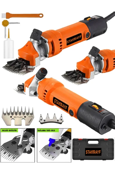 stanrayf Alman Çift Soğutma Çelik Şanzıman X-clipper 6800 W Devir Ayarlı Koyun Kırkma Makinesi Tam Prof ürün görseli 1