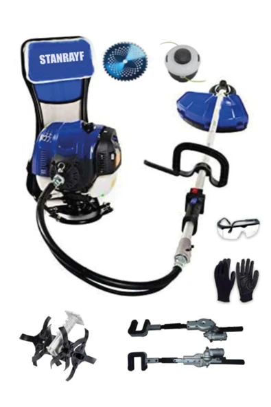 stanrayf Alman 15 Hp Ağır Hizmet Sırt Tipi Benzinli Tırpan Ot Çalı Çim Biçme Çapalama Zeytin Silkme ürün görseli 1