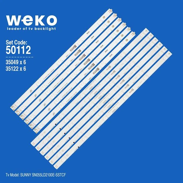 Wkset-5112 35049X6 35122X6 Lb-C550F14-E4-S-G1 12 Adet Led Bar (Tvnizi açıp içindeki led barla birebir aynısı olduğunu görmeden almayınız. Sonrasında iade ALMAMAKTAYIZ.) ürün görseli 1