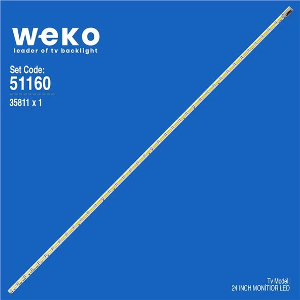 Wkset-6160 35811X1 240Mpe_Rev0.0 Sw 25V0 94V-0 An++Bc 1 Adet Led Bar (39Led) (Tvnizi açıp içindeki led barla birebir aynısı olduğunu görmeden almayınız. Sonrasında iade ALMAMAKTAYIZ.) ürün görseli 1