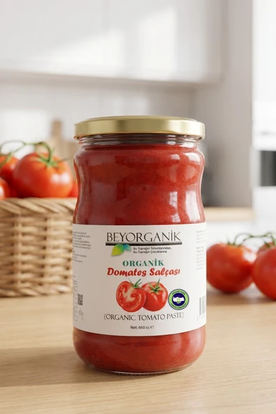 Organik Domates Salçası 660cc (PESTİSİT ANALİZLİ) ürün görseli 1