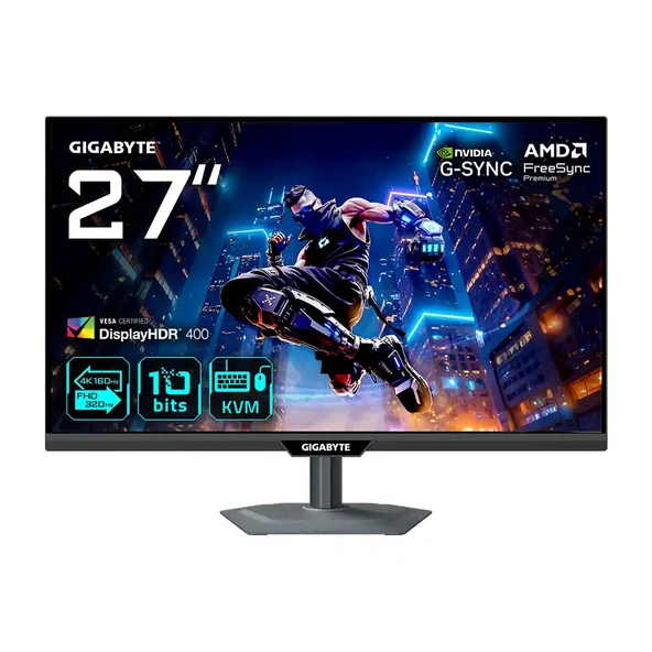 Gigabyte M27UP 27 3840x2160 UHD 160Hz 1ms HDMI DP Type-C HDR 400 IPS Gaming Monitör ürün görseli 1