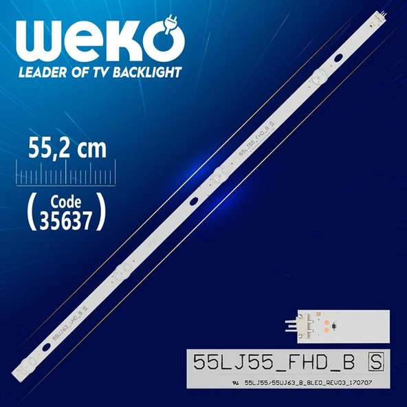 55LJ55/55UJ63_B_8LED_REV03_170707 - 55.2 Cm 4 Ledli - WK-1127 Led Tv Bar ürün görseli 1