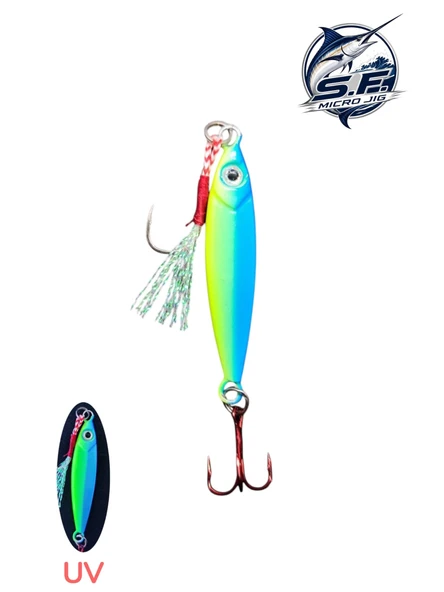 S.F. Micro Jig 10 gr,  48mm,  Uzun Atış Metal Jig Yem, Levrek Lüfer İstavrit Avı İçin Profesyonel Sahte ürün görseli 1
