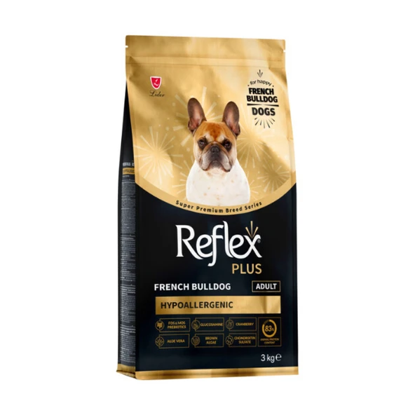 Reflex Plus Hipoalerjenik French Bulldog Yetişkin Köpek Maması 3kg ürün görseli 1